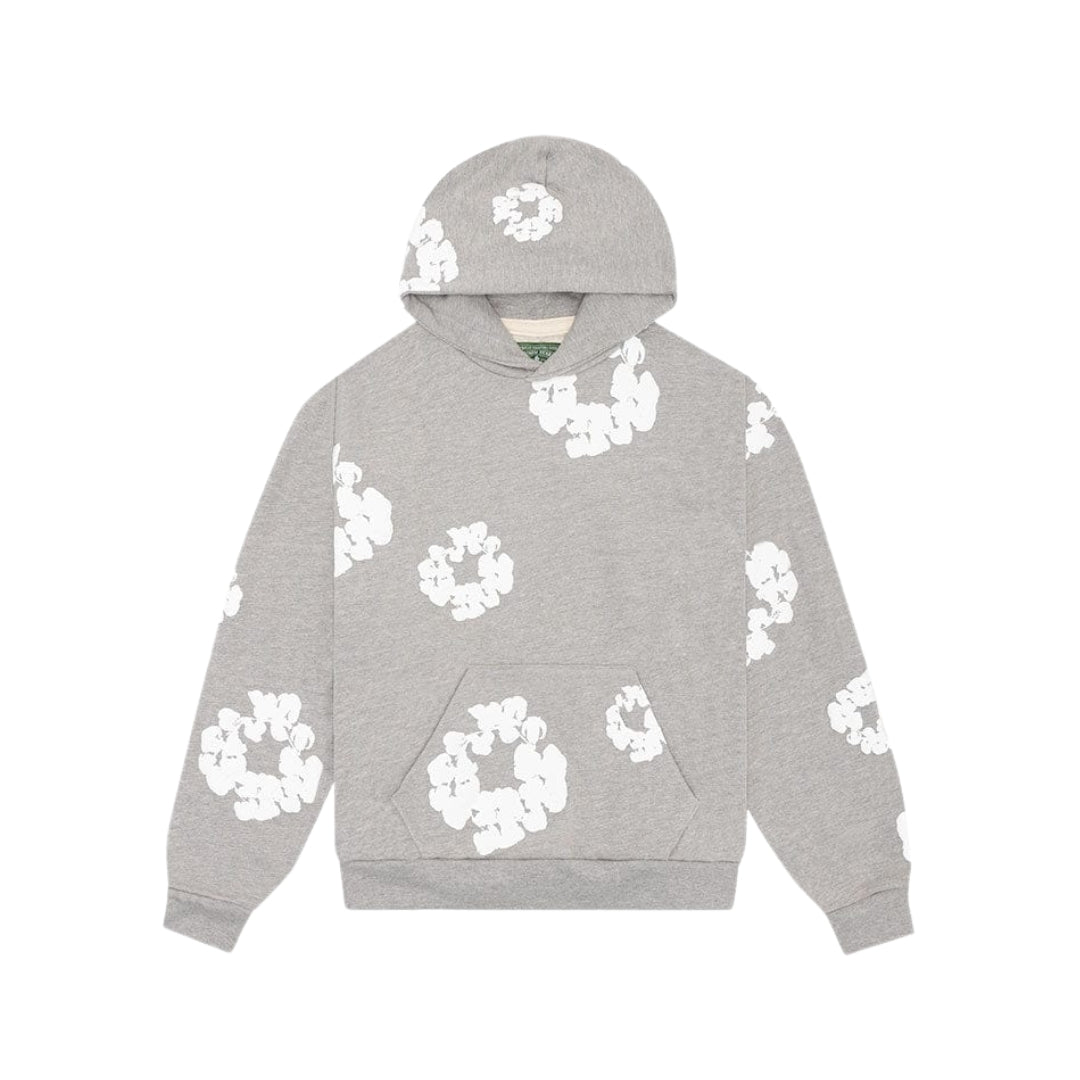 DENIM TEARS Hoodie Cotton Wreath Grey