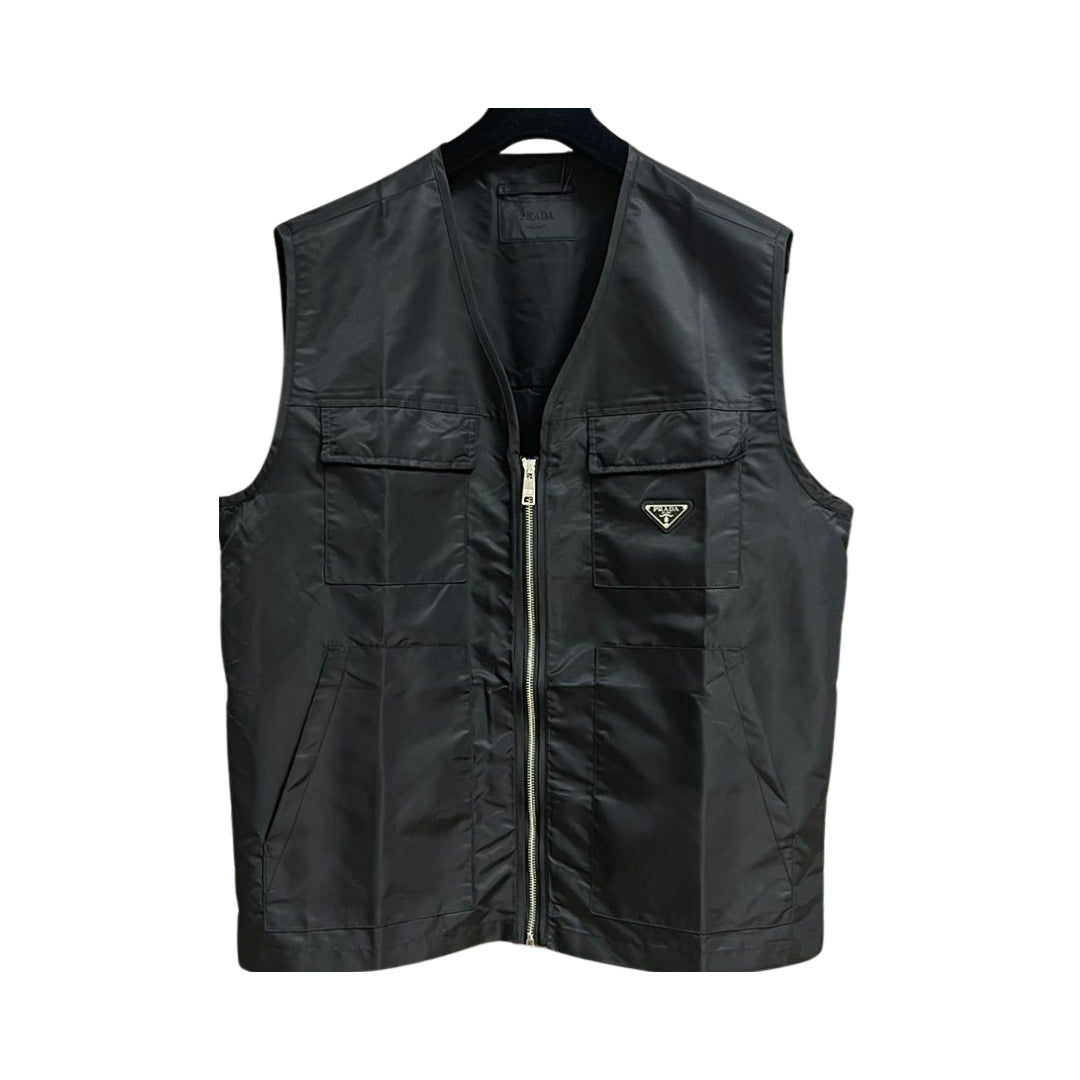 PRADA Gilet Re-Nylon Nero