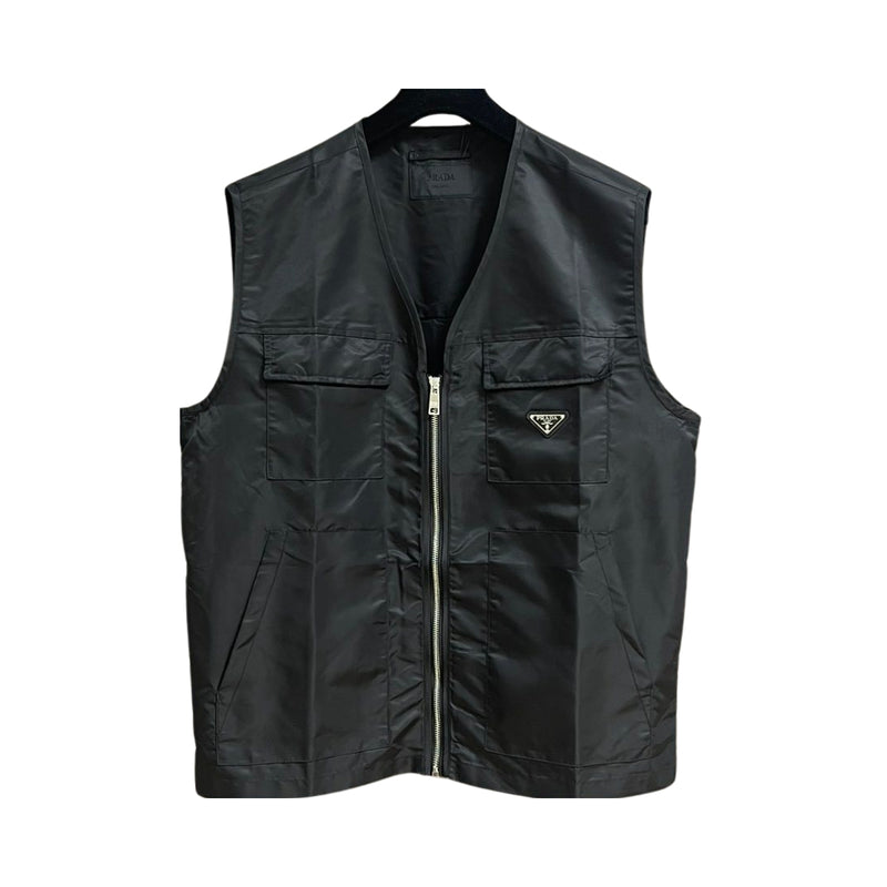 PRADA Gilet Re-Nylon Nero