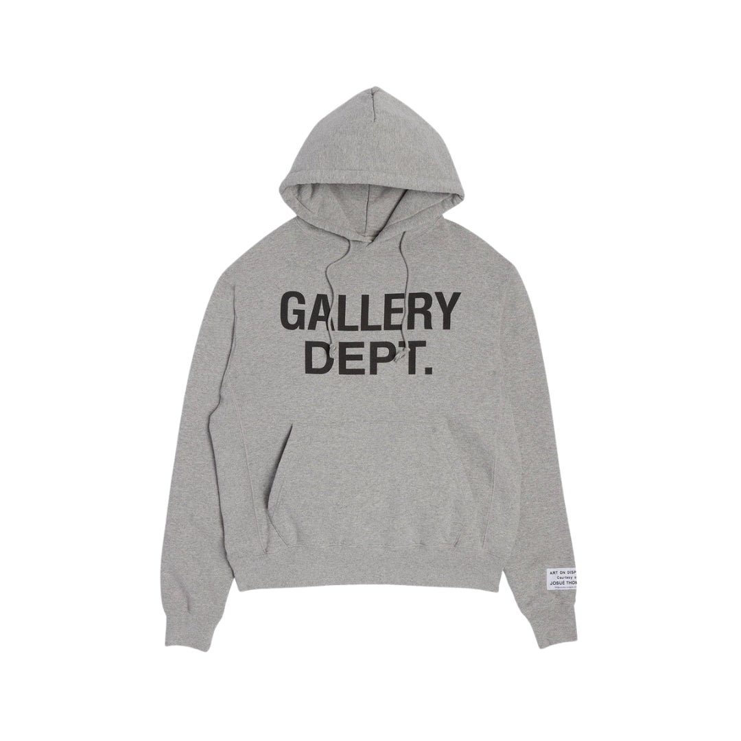 GALLERY DEPT. Basic English Logo Hoodie Flower Gray