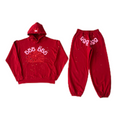 SP5DER Spider Hoodie Sweatsuit Red