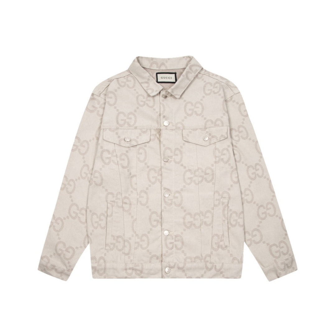 GUCCI white sales denim jacket