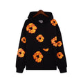 DENIM TEARS Hoodie Floral Print Black