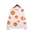 DENIM TEARS Hoodie Floral Print White
