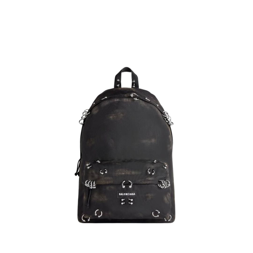 Balenciaga EXPLORER BACKPACK WITH PIERCING FOR MEN IN BLACK