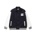 CHANEL teddy varsity jacket in textured wool