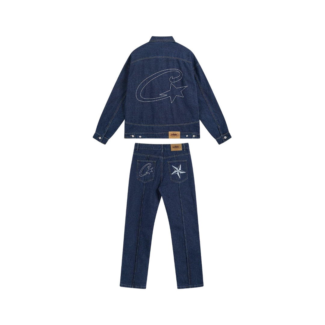 CORTEIZ Giacca Trucker e Jeans Blu