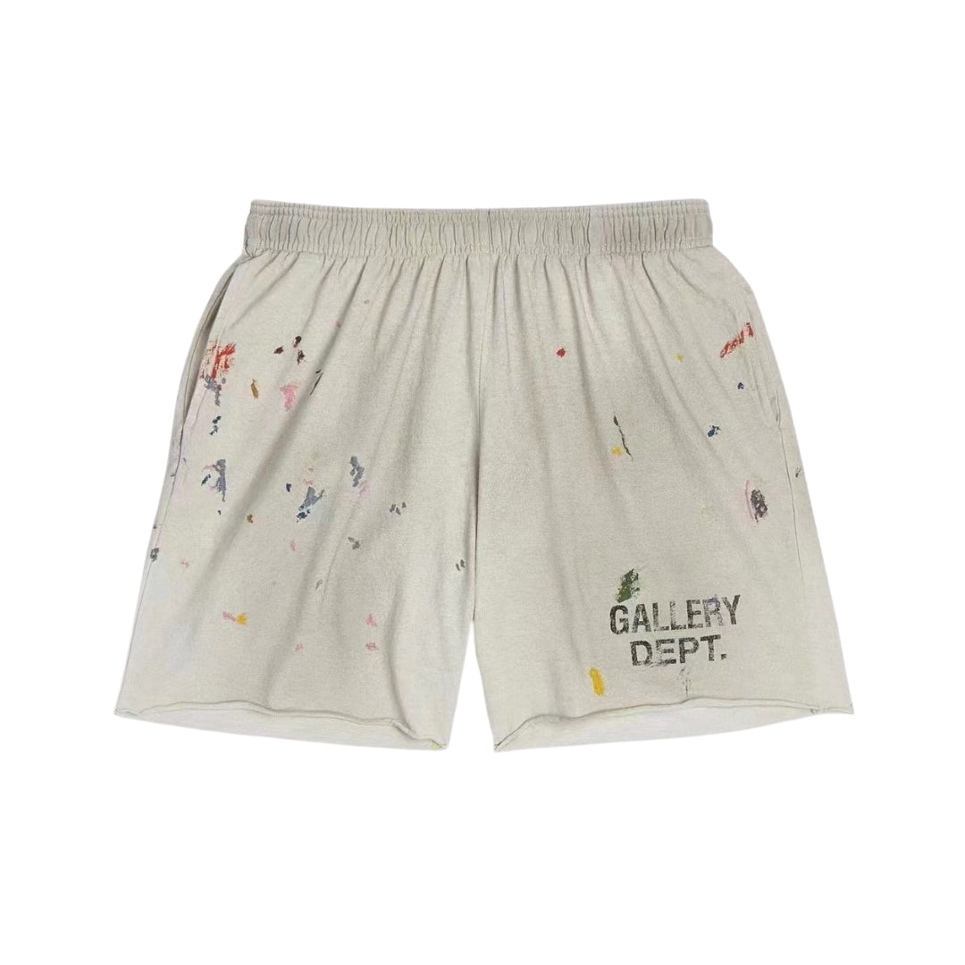 Gallery Dept English mud-dyed ink-splashed shorts