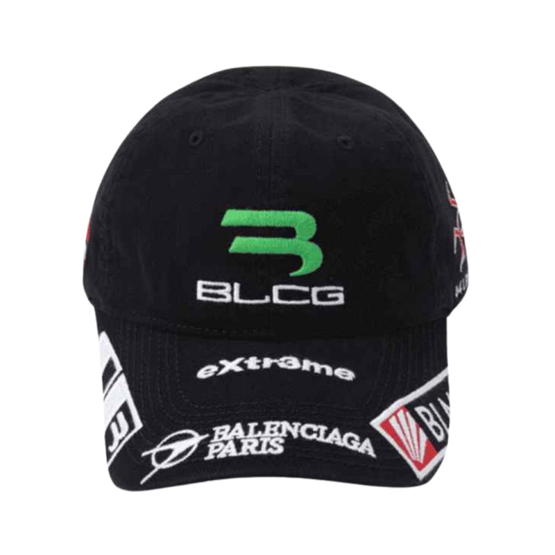 BALENCIAGA Gamer Embroidered Hat Black