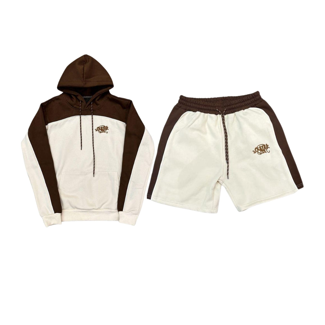 SYNA Hoodie & Short Brown/White