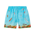 Casablanca Piloti Silk Shorts Blue