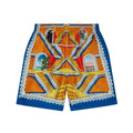 Casablanca Graphics Print Silk Shorts