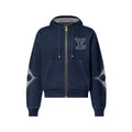 LOUIS VUITTON Felpa con zip in cotone a intarsio grafico