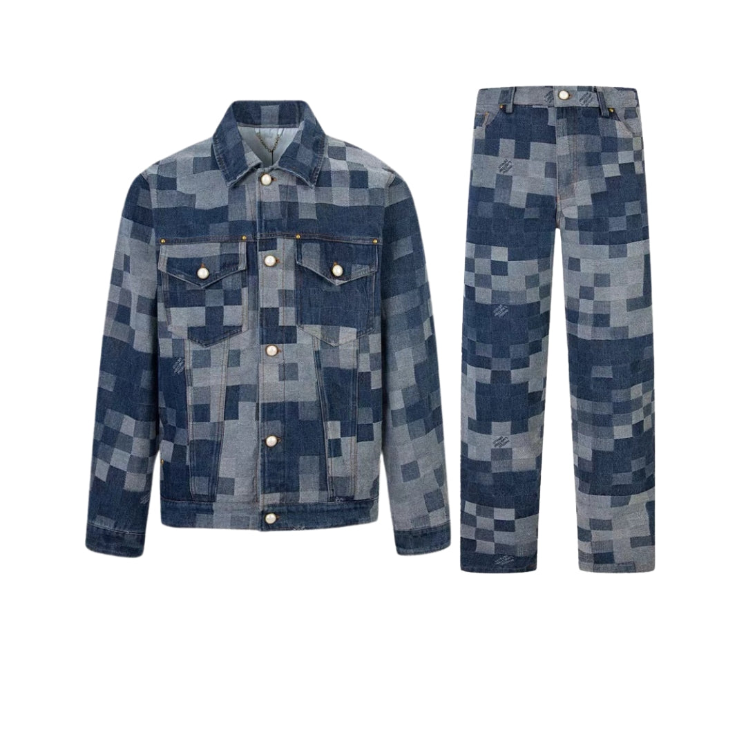 LOUIS VUITTON Damier Classic Denim Jacket