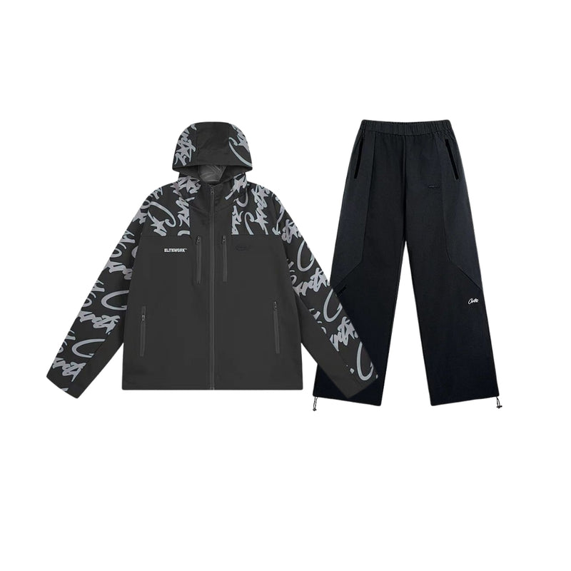 CORTEIZ Trench Cappotto Giacca Cerniera Pantaloni