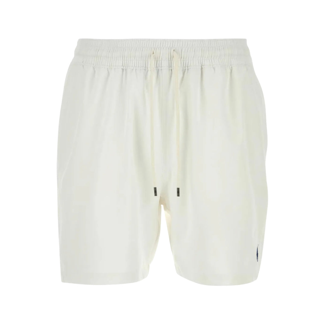 Ralph Lauren Costume Da Bagno Bianco Con Coulisse