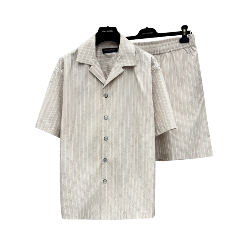 Louis Vuitton Completo Monogram Stripe A Maniche Corte