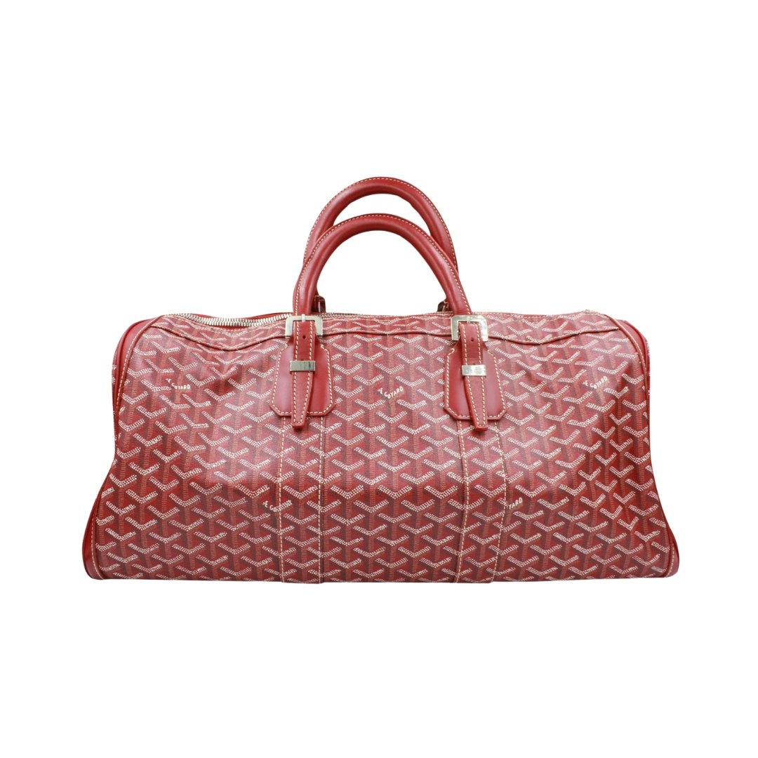 GOYARD Goyard Boston Bag Goissi Croisière in Red Monogram Canvas