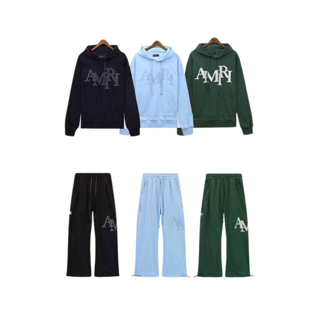 AMIRI Mens Designer Embroidered Letter Hoodie