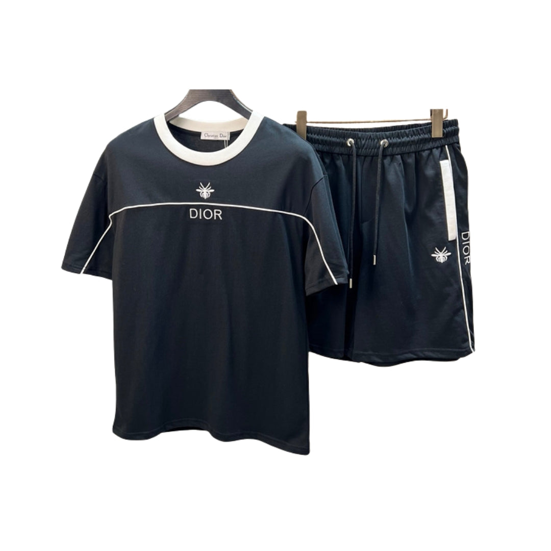 Dior T-shirt e pantaloncini neri