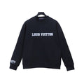 LOUIS VUITTON Felpa Nera con Logo Bianco 1878