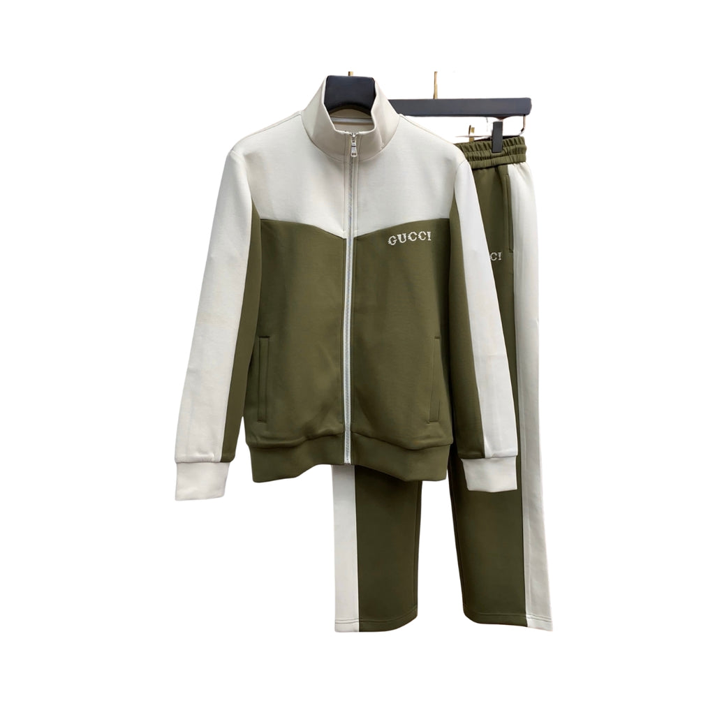 GUCCI Giacca Con Cerniera E Pantaloni Da Tuta Verdi