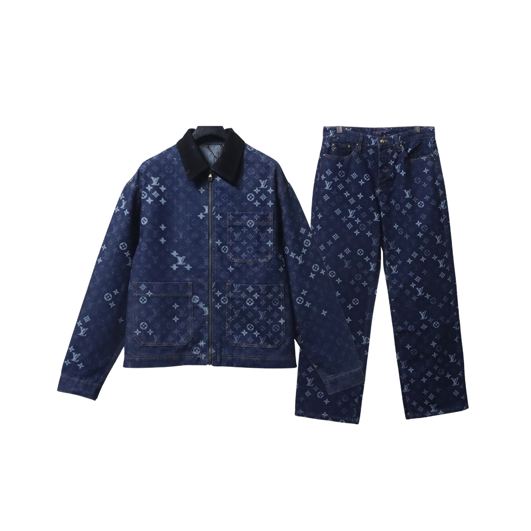 LOUIS VUITTON Denim Blu Indaco con Monogramma