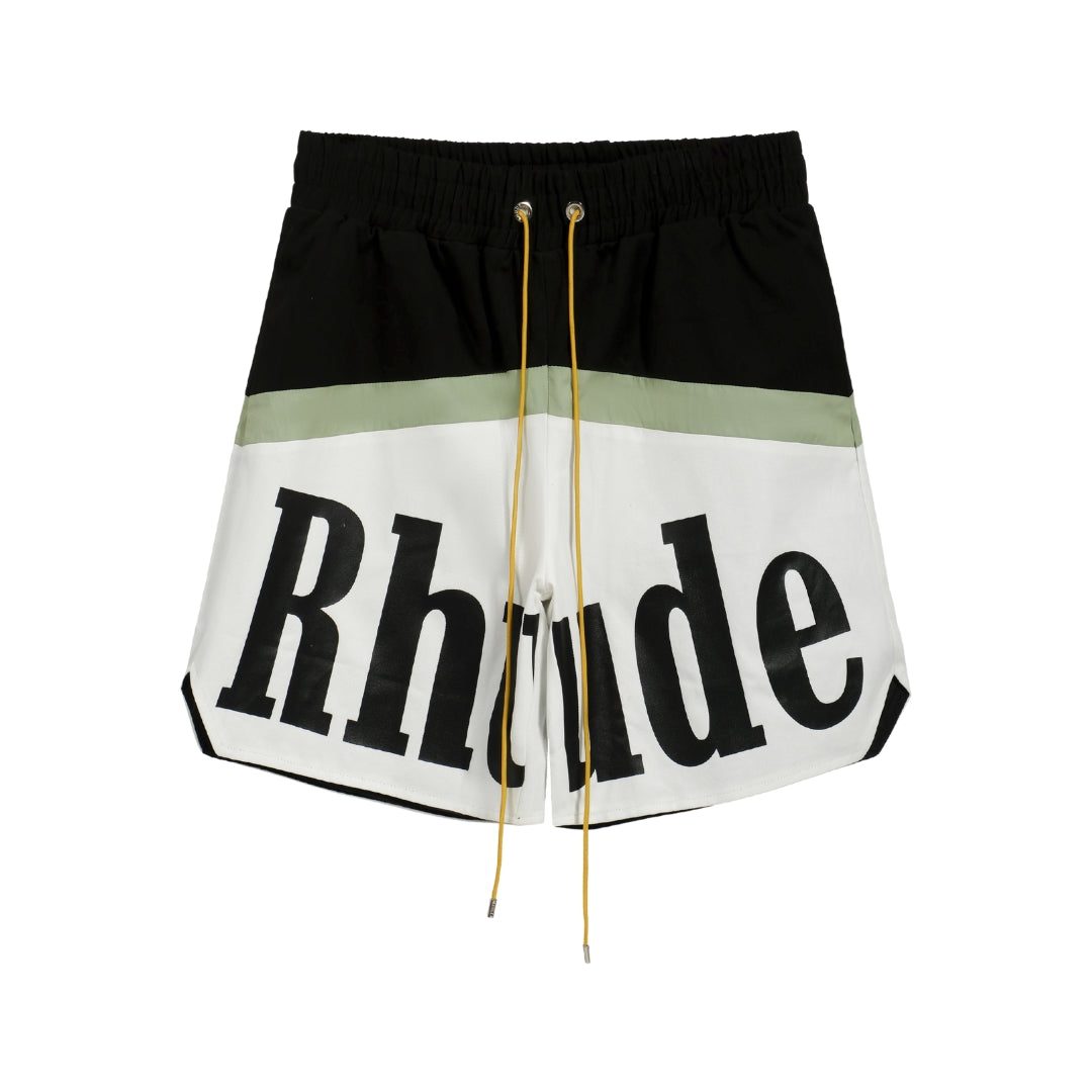 Rhude Large letter logo stitching shorts
