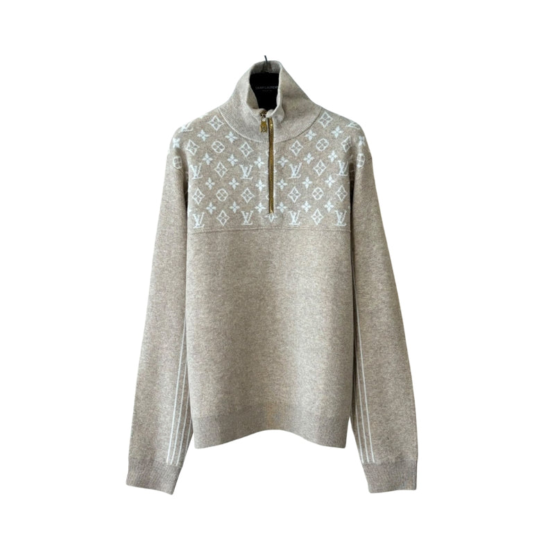 LOUIS VUITTON Mezza Zip In Lana A Coste