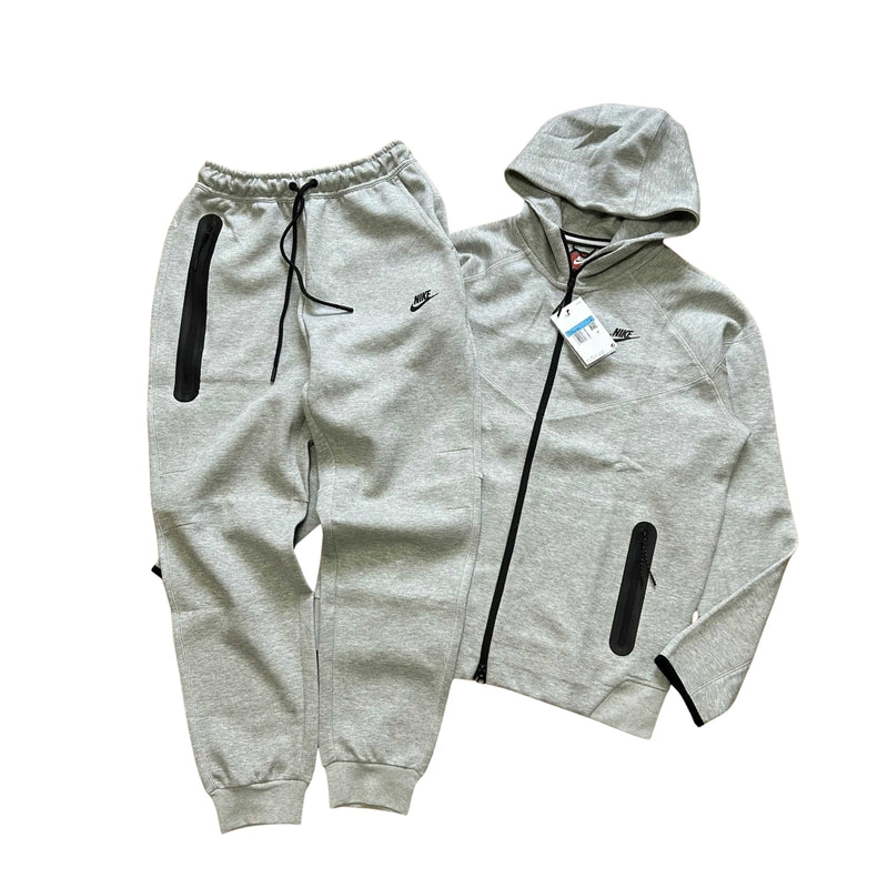 NIKE TECH FLEECE Tuta Tech Fleece grigio scuro e nera