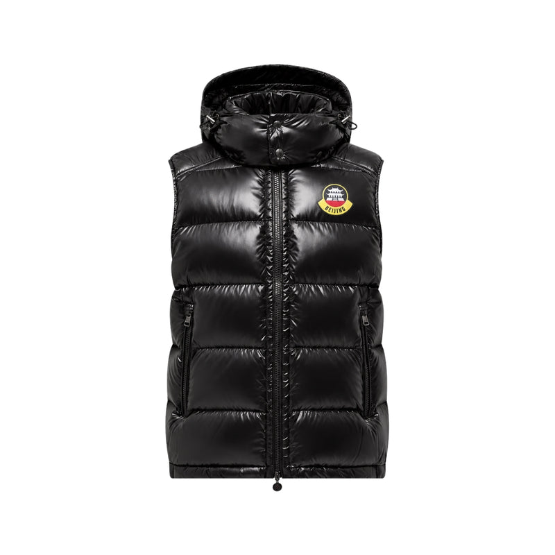 MONCLER Gilet Bormes Imbottito con Cappuccio