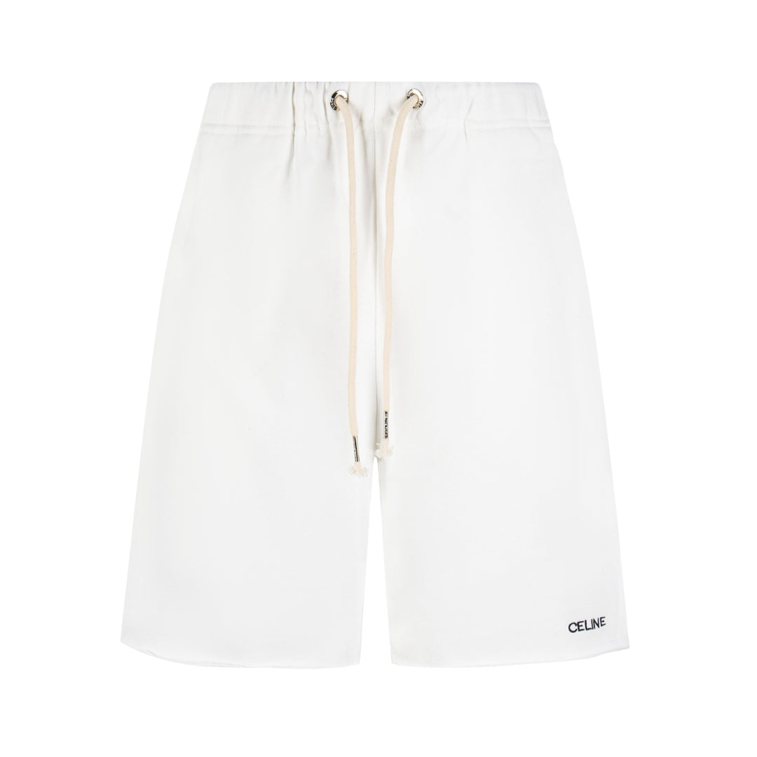 Celine Shorts con coulisse di chiusura bianchi