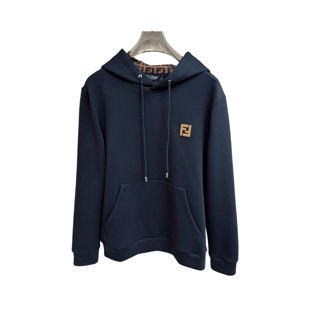 FENDI Ricamato Logo FF Blu Navy