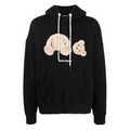 PALM ANGELS Bear-motif Hoodie Black