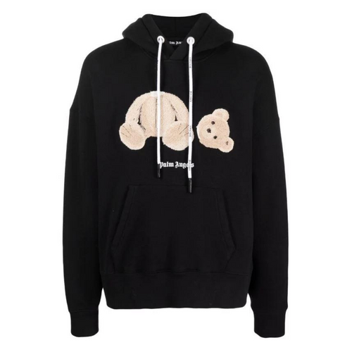 PALM ANGELS Bear-motif Hoodie Black