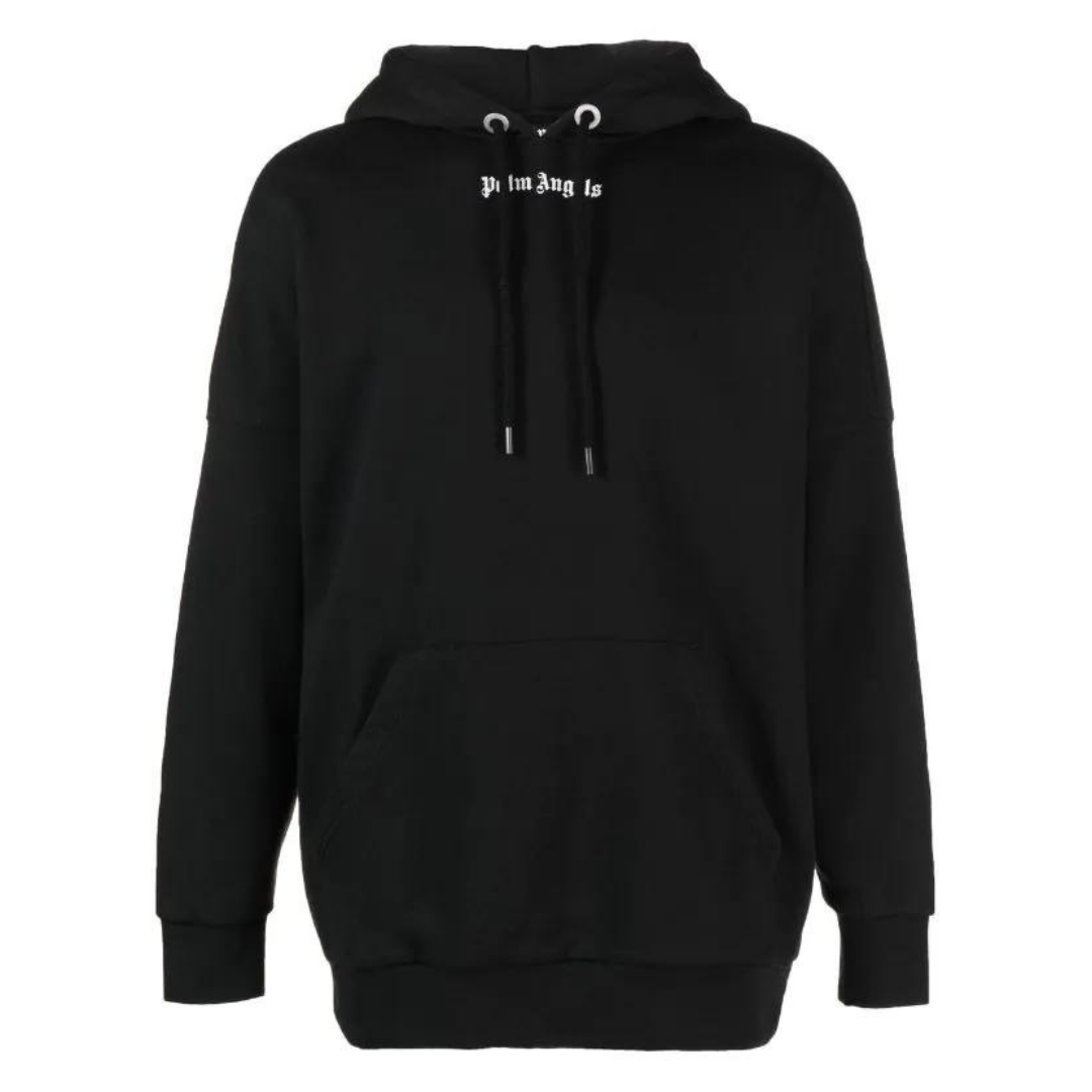PALM ANGELS logo-print Hoodie Black
