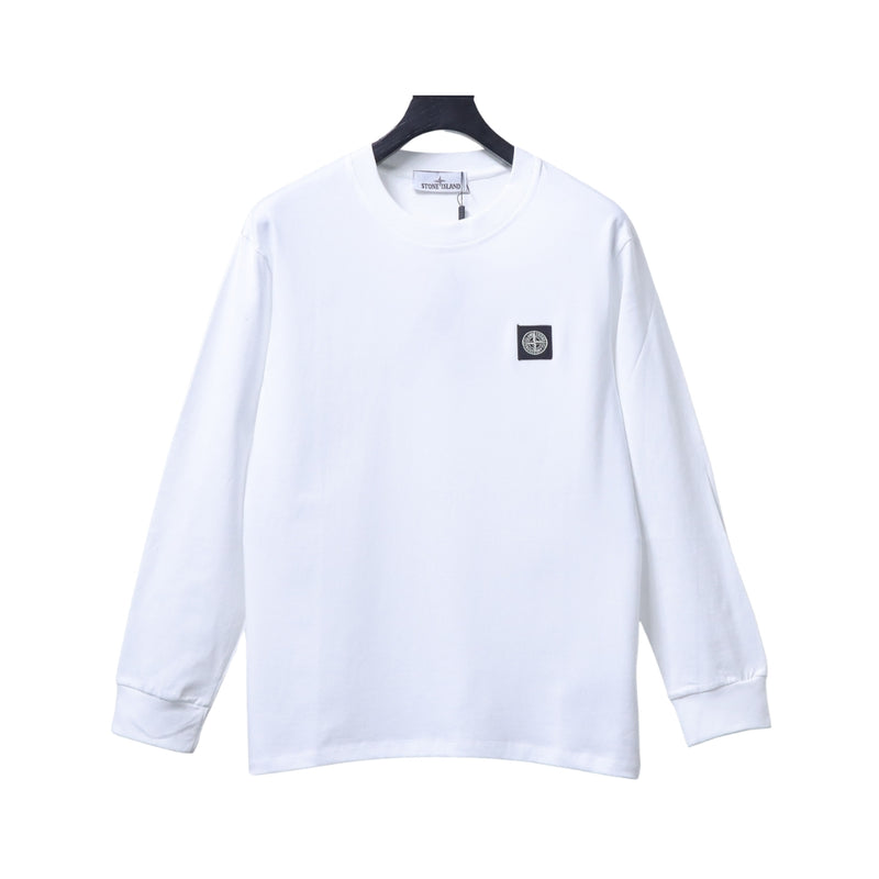 STONE ISLAND Maglia Bianca con Patch Compass