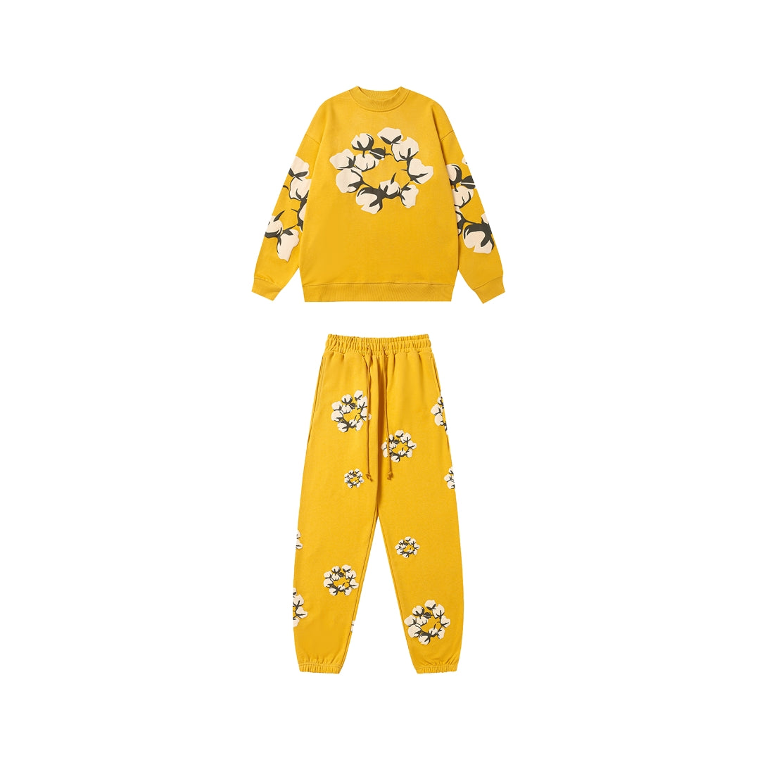 DENIM TEARS Kapok New Sweater Suit Yellow