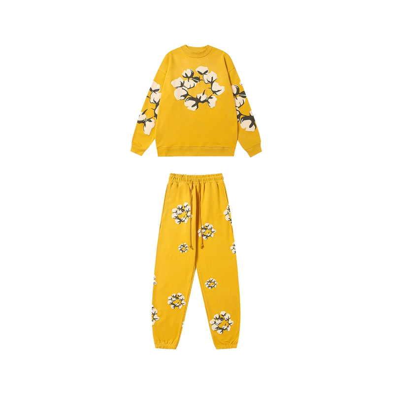 DENIM TEARS Kapok New Sweater Suit Yellow