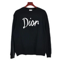 DIOR Black Embroidered Logo Round Neck Sweatshirt