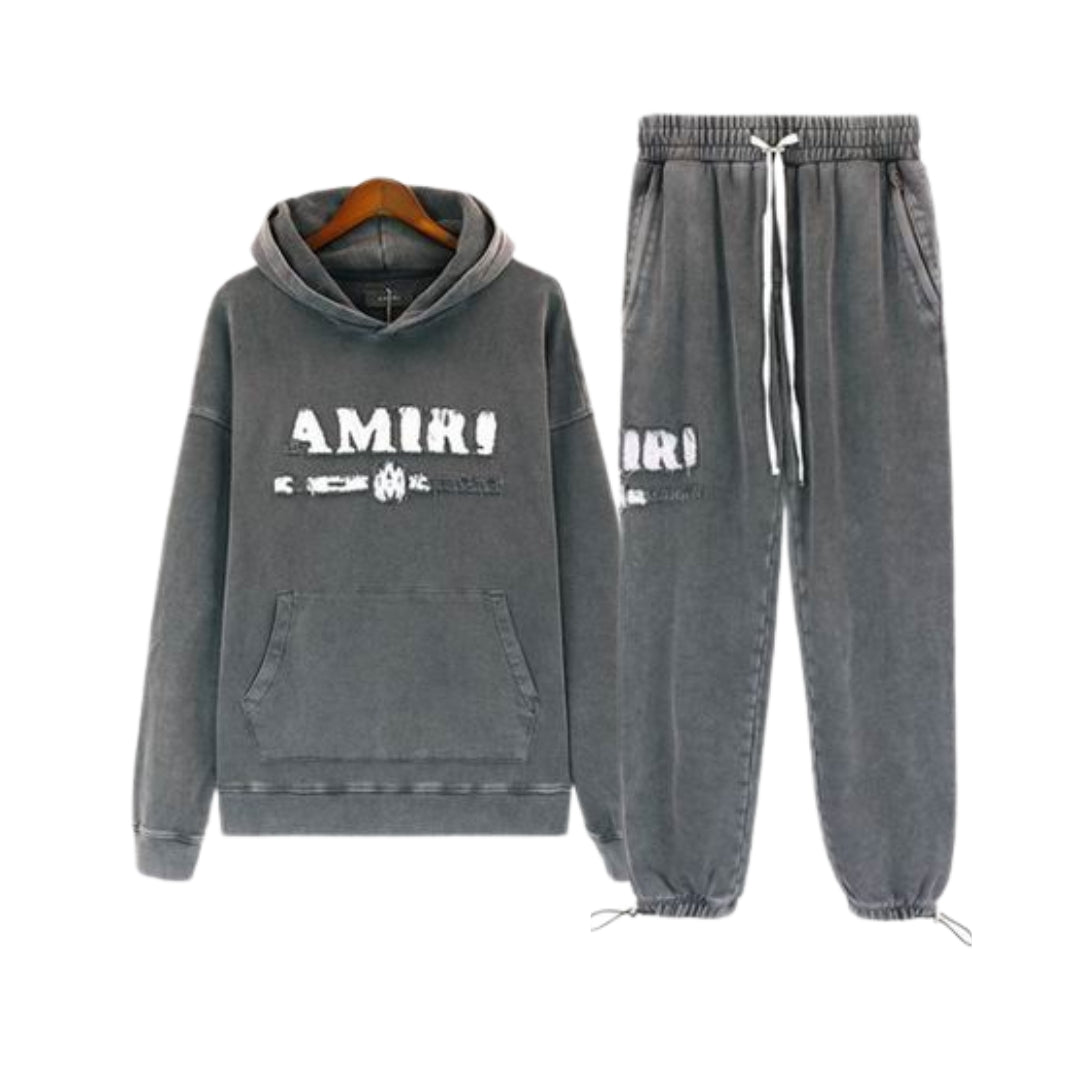 AMIRI Gradient Flocking Letter Logo Hoodie