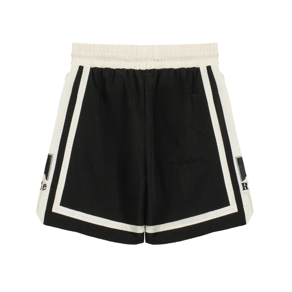 Rhude Sunset Snow Mountain Logo Print Shorts