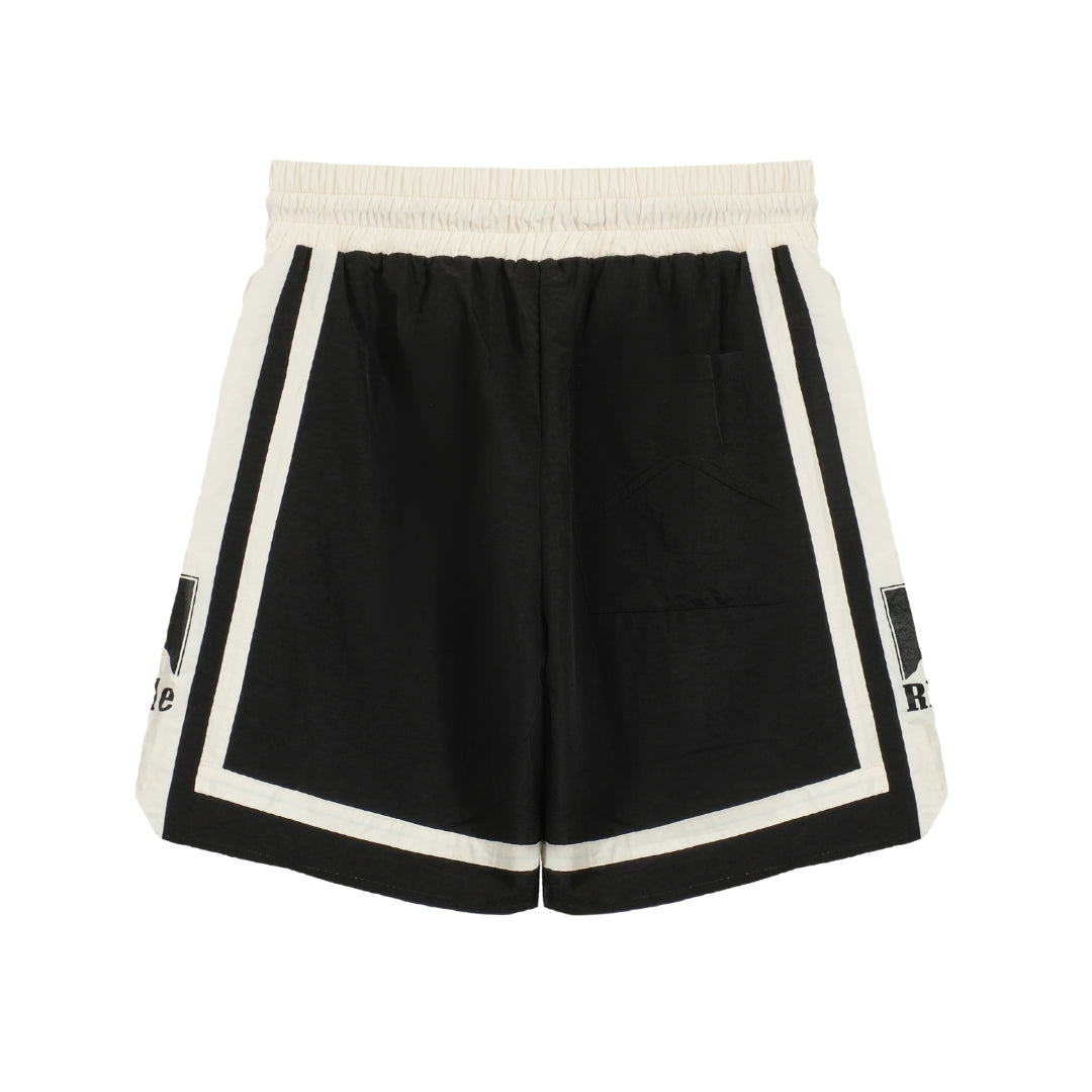 Rhude Sunset Snow Mountain Logo Print Shorts