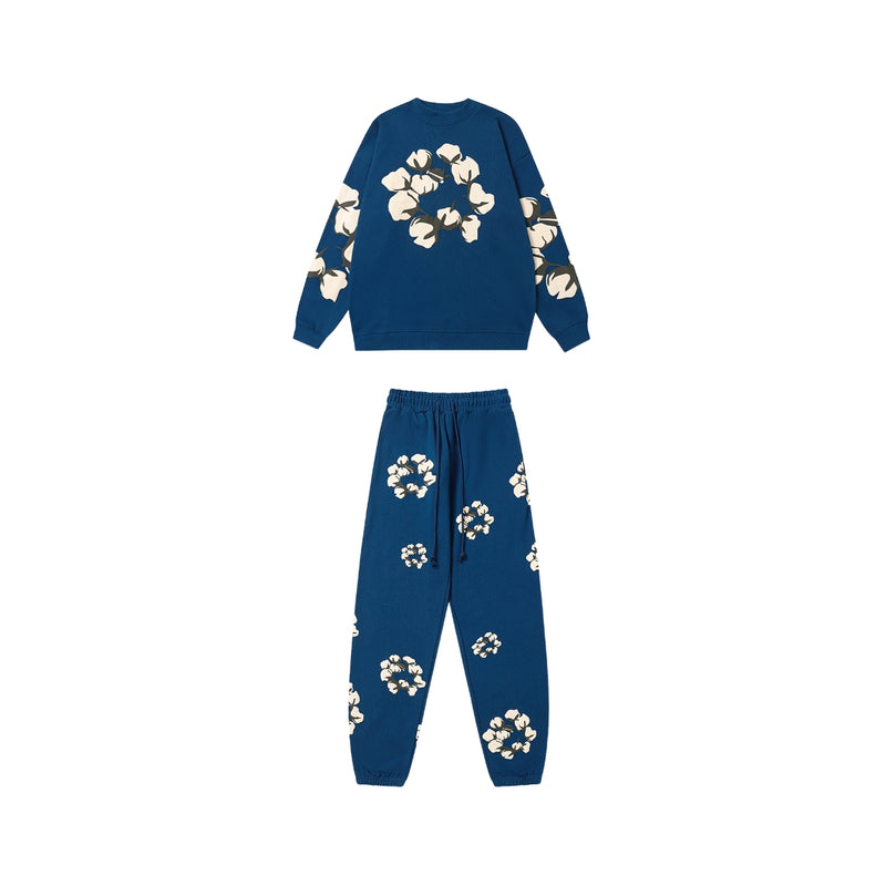 DENIM TEARS Kapok New Sweater Suit Royal Blue
