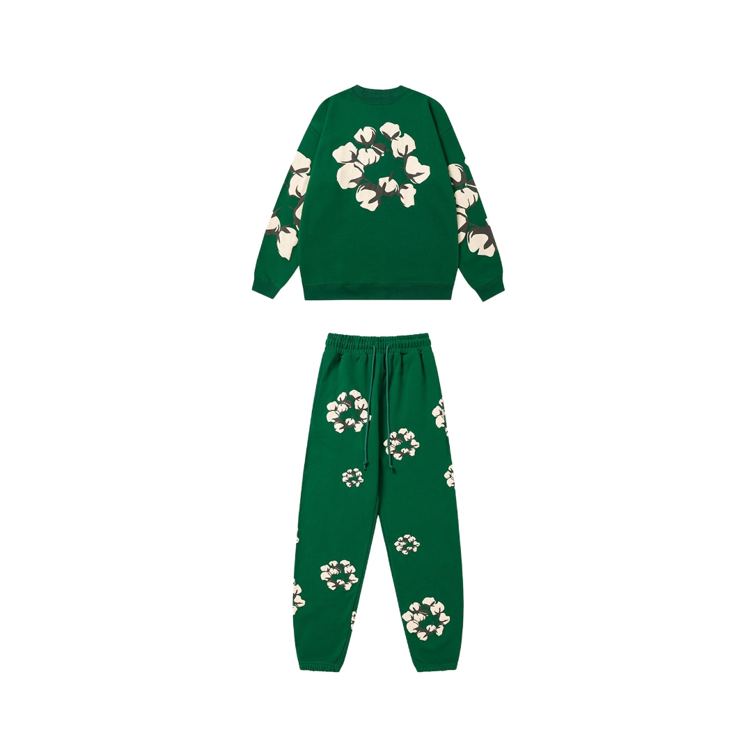 DENIM TEARS Kapok New Sweater Suit Green