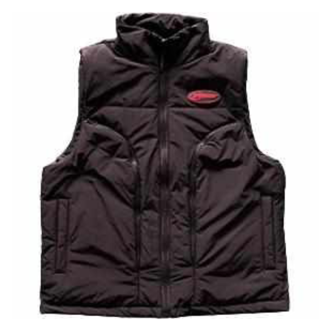 TRAPSTAR Sleeveless Puffer Jacket – Black/Red