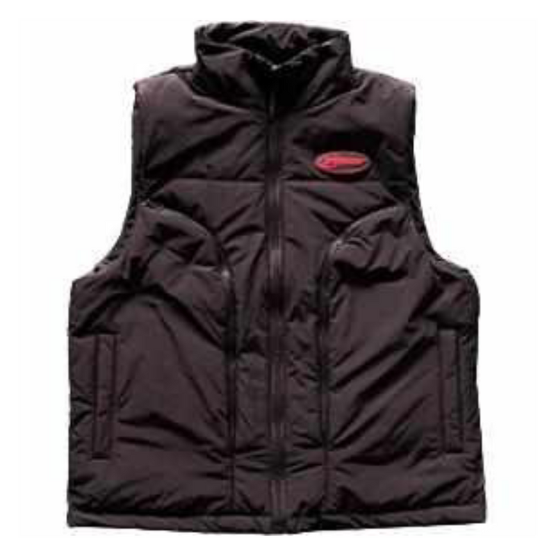 TRAPSTAR Sleeveless Puffer Jacket – Black/Red