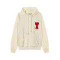 AMI PARIS Felpa in cotone artigianale Beige