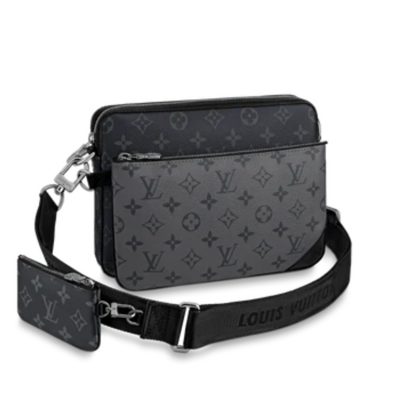 LOUIS VUITTON Monogram Eclipse Trio Messenger Crossbody Bag