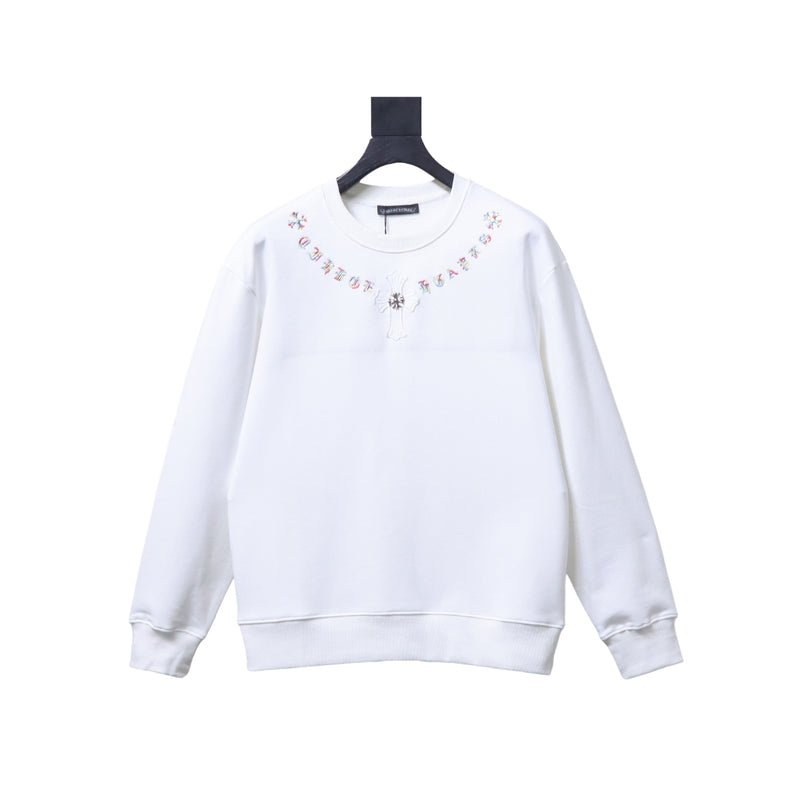 CHROME HEARTS Felpa Girocollo In Cotone Bianco